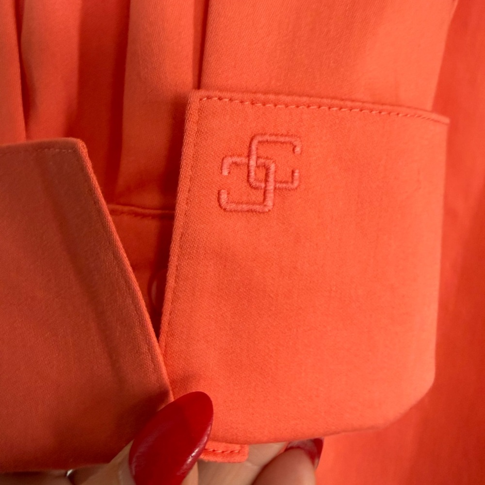 Chico's Coral Button Down Shirt | Classic Effortless Style - Picture 3 of 12